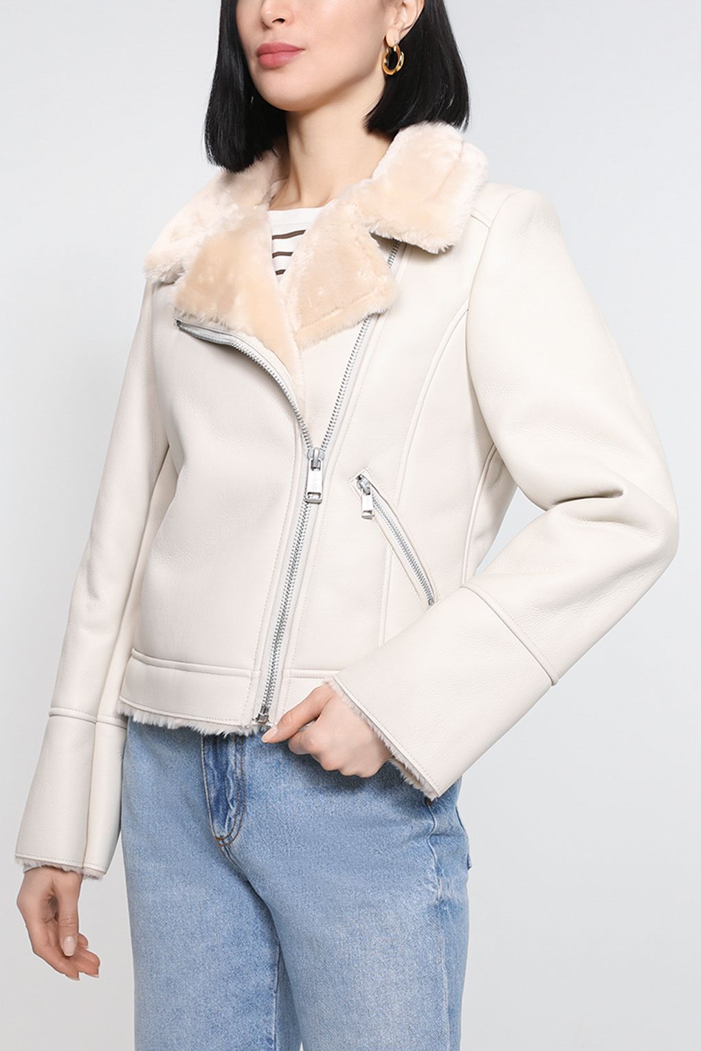 

Дубленка женская Guess W2BL0J WF8S0 серая S, W2BL0J WF8S0