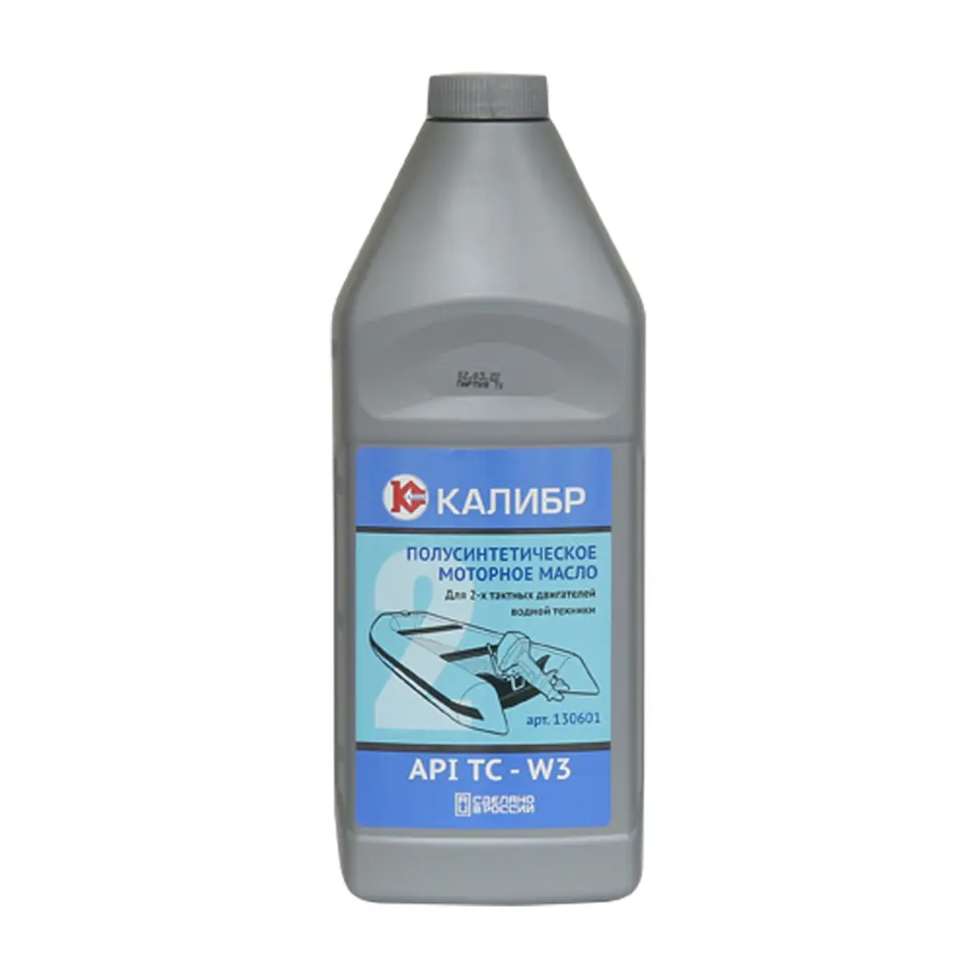 Масло моторное 2Т Калибр полусинтетическое 1л полусинтетическое масло для 2 х тактных двигателей калибр