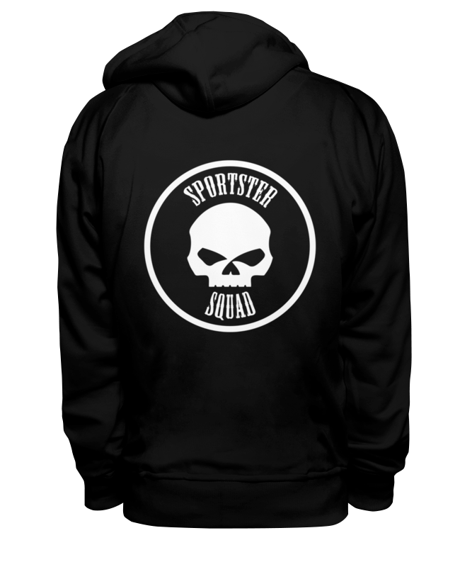 Толстовка унисекс Printio Willie skull black черная XL