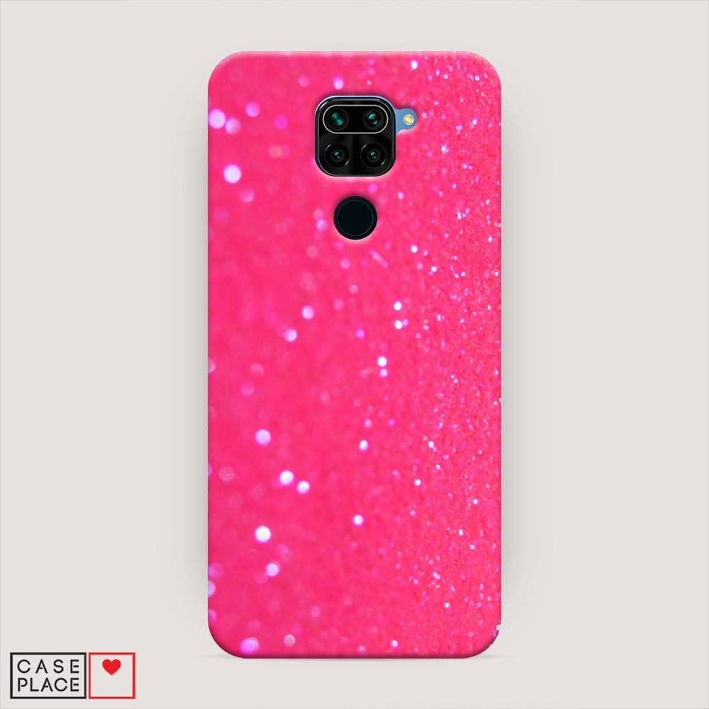 

Пластиковый чехол "Малиновые блестки рисунок" на Xiaomi Redmi Note 9