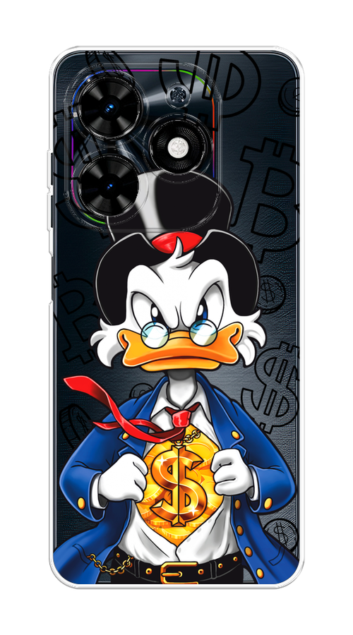 

Чехол на Tecno Spark 20C "Scrooge Goldman", Черный;белый;синий, 304950-1