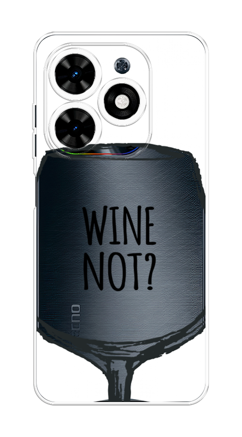 

Чехол на Tecno Spark 20C "Wine not white", Белый, 304950-1