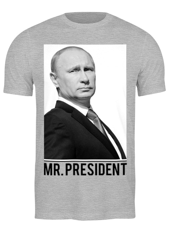 

Футболка мужская Printio Путин серая 2XL, Серый, Путин