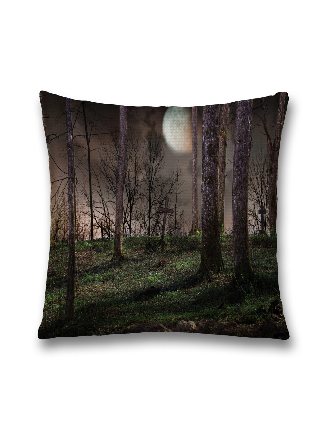 

Наволочка JoyArty декоративная "Ночной лес" на молнии, 45x45 см, Белый