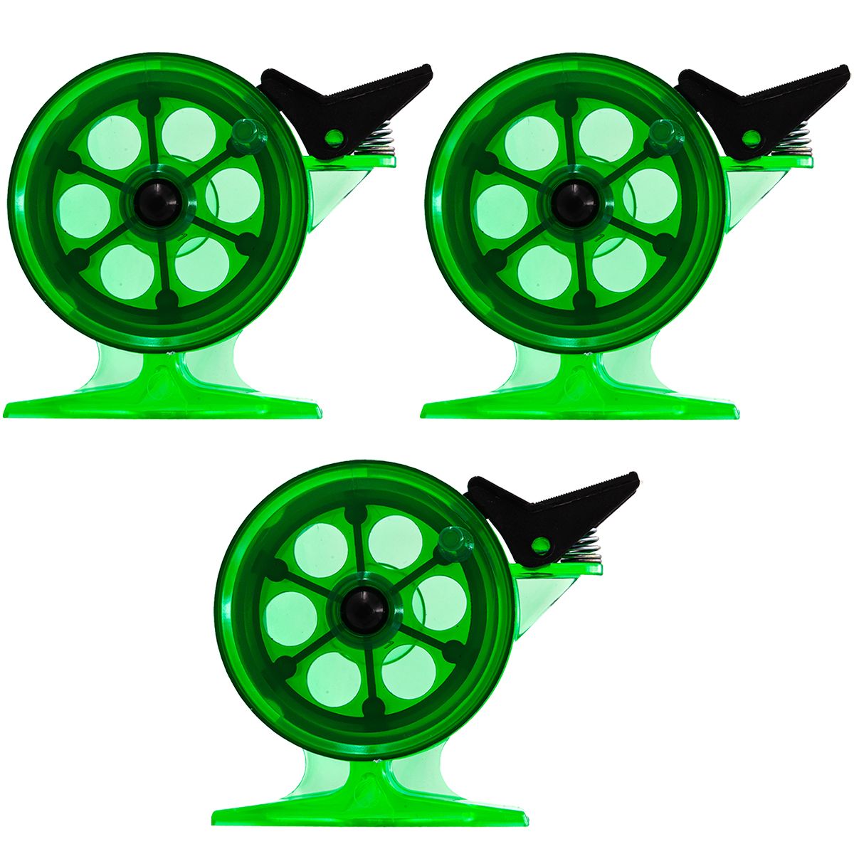 Катушка проводочная 3шт WestMan зелён Ловля со льда/На щуку/Для судака /Зимняя катушка