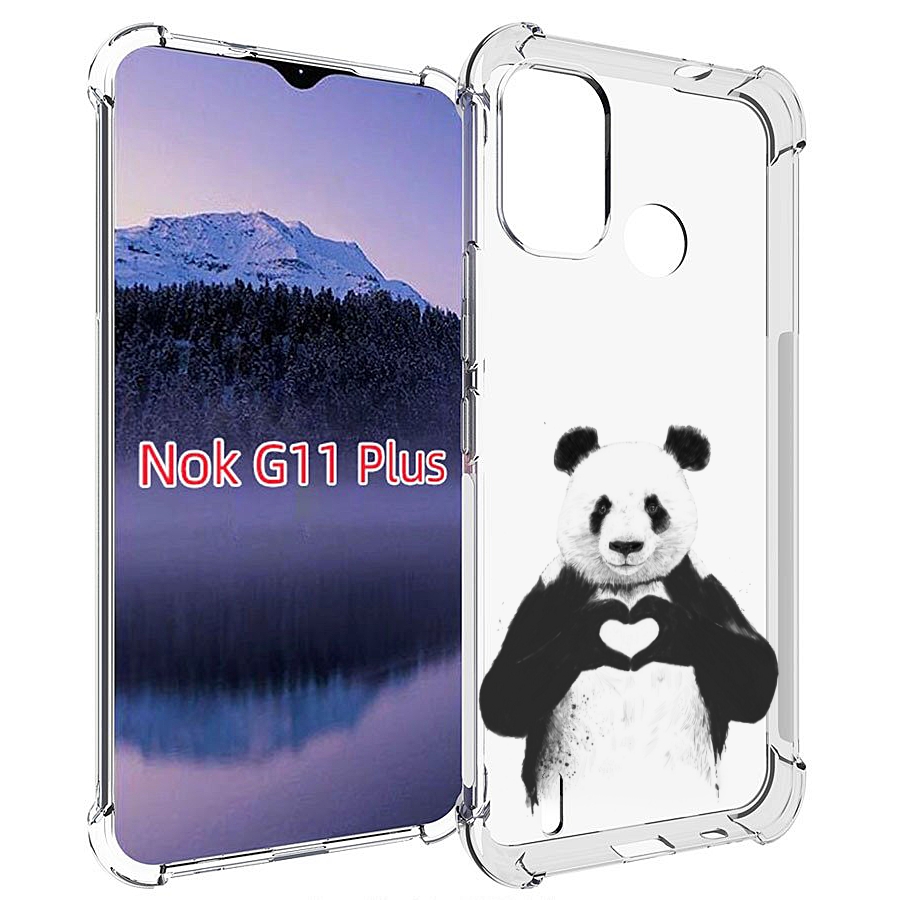 

Чехол MyPads Влюбленная панда для Nokia G11 Plus, Прозрачный, Tocco