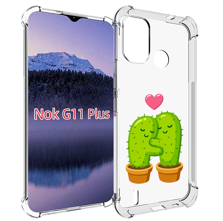 

Чехол MyPads Влюбленные-кактусы для Nokia G11 Plus, Прозрачный, Tocco