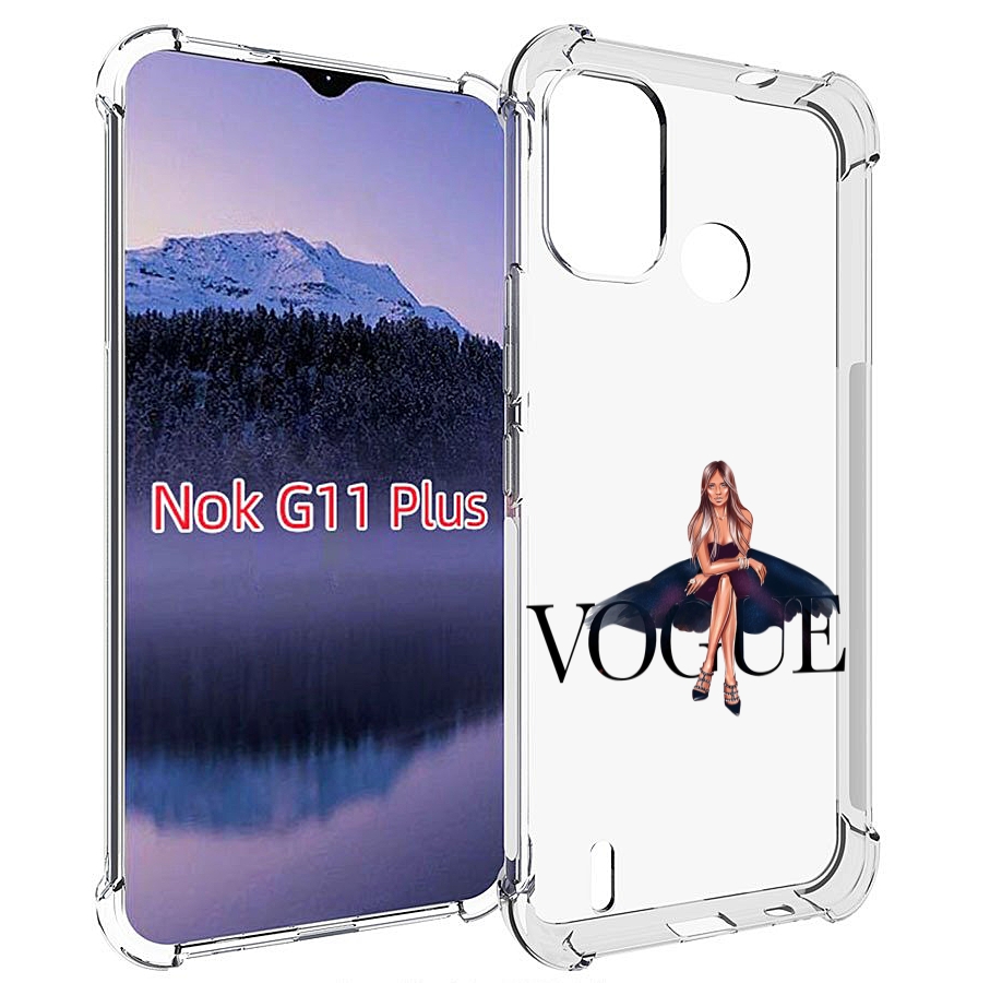 

Чехол MyPads Вог-девушка женский для Nokia G11 Plus, Прозрачный, Tocco