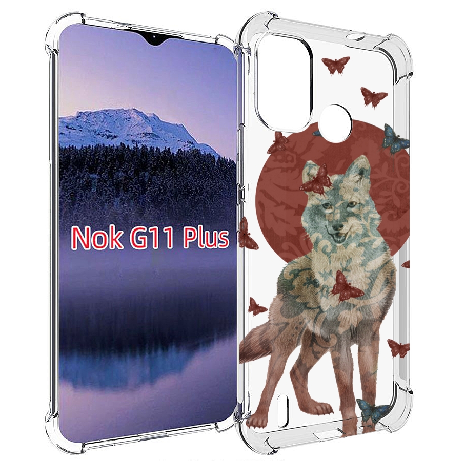 

Чехол MyPads Волчица с бабочками для Nokia G11 Plus, Прозрачный, Tocco