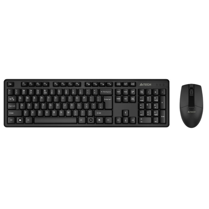 Комплект клавиатура и мышь A4tech 3330N Black
