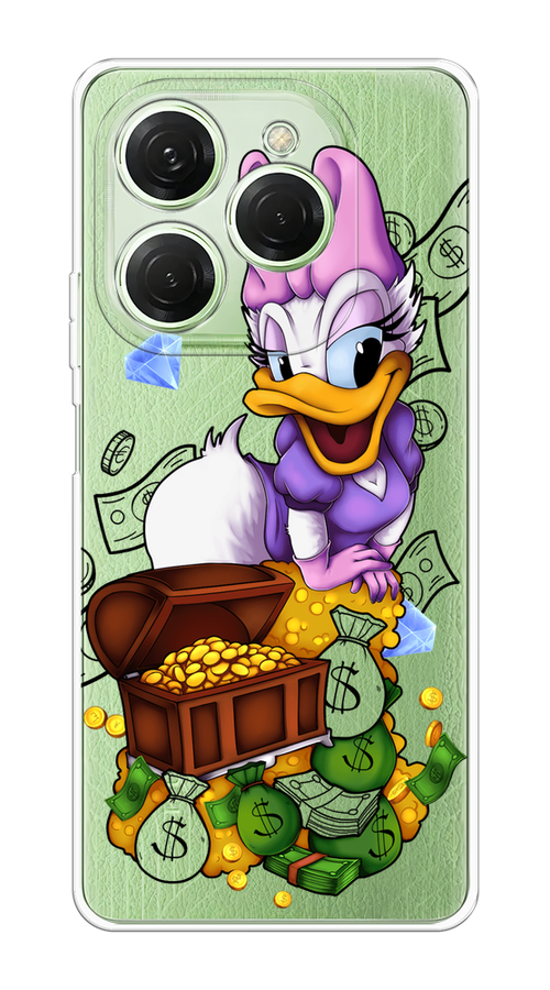 

Чехол на Tecno Spark 20 Pro "Rich Daisy Duck", Коричневый;белый;фиолетовый, 304850-1