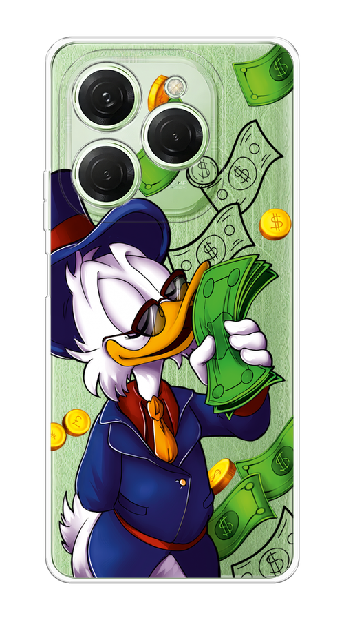 

Чехол на Tecno Spark 20 Pro "Scrooge McDuck with Money", Синий;зеленый;белый, 304850-1