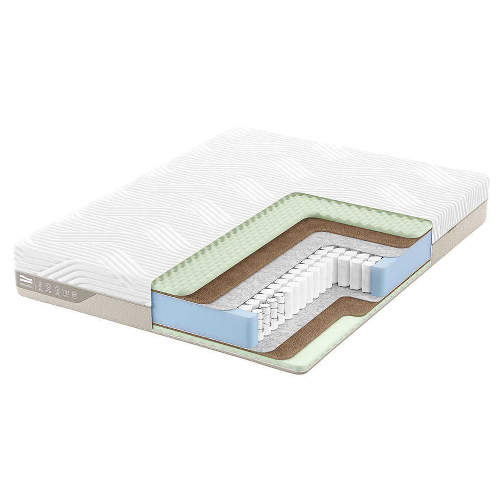 

Матрас с независимыми пружинами Promtex Duet Optima M 80x190, Белый, Duet Optima M