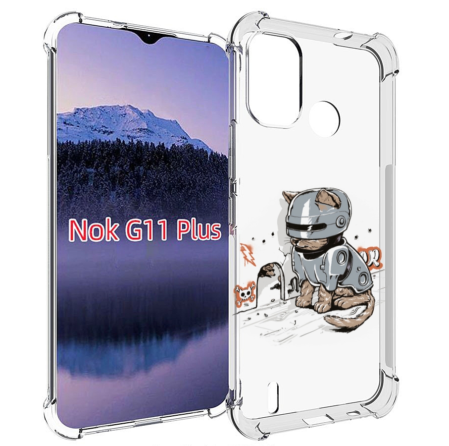 

Чехол MyPads Грозный кот для Nokia G11 Plus, Прозрачный, Tocco