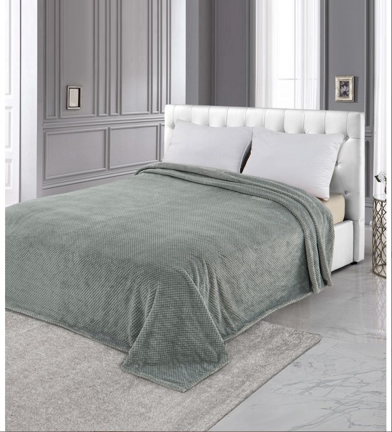 

Плед велсофт "Жаккард Дымчатый" 240х200