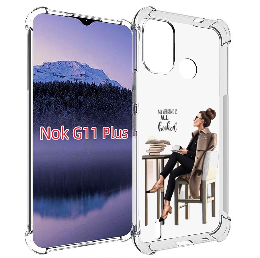 

Чехол MyPads Девушка-в-кофейне для Nokia G11 Plus, Прозрачный, Tocco