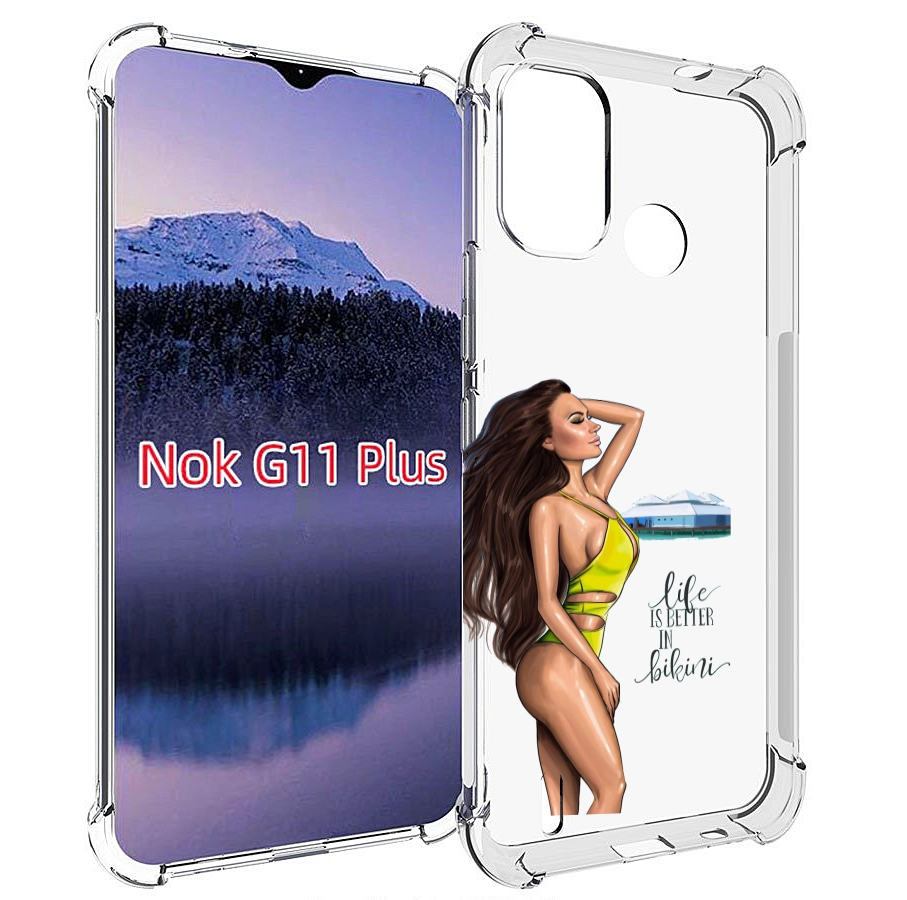 Чехол MyPads Девушка-в-купальнике для Nokia G11 Plus