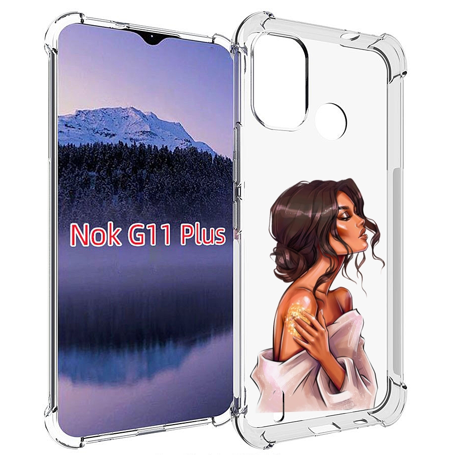 

Чехол MyPads Девушка-нежная женский для Nokia G11 Plus, Прозрачный, Tocco