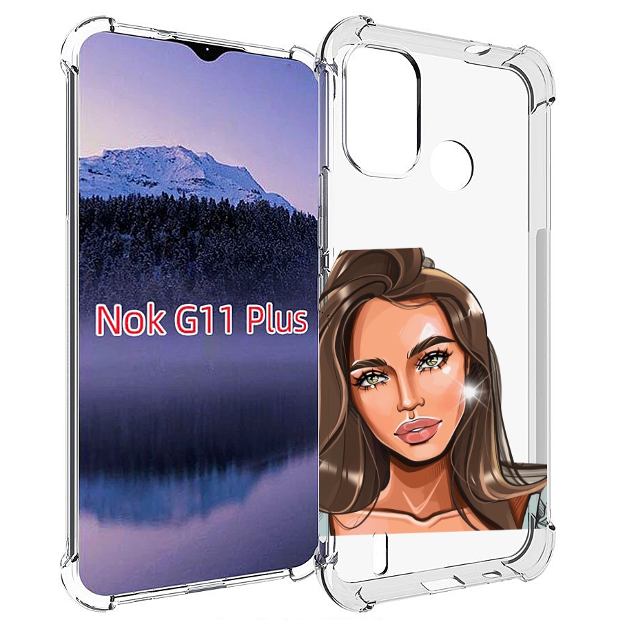 

Чехол MyPads Девушка-с-зелеными-глазами для Nokia G11 Plus, Прозрачный, Tocco
