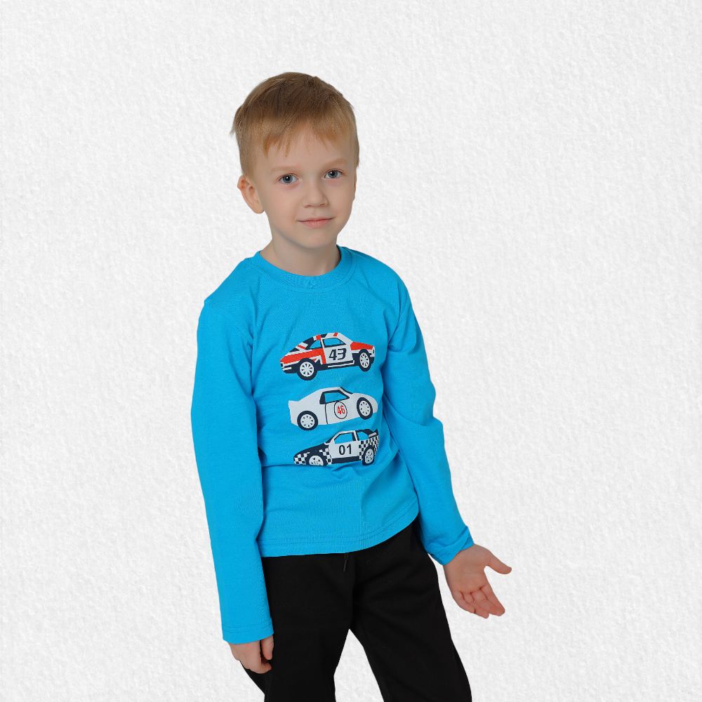 

Джемпер детский KOTTONI KTLM1001би, бирюзовый, 128, KTLM1001би
