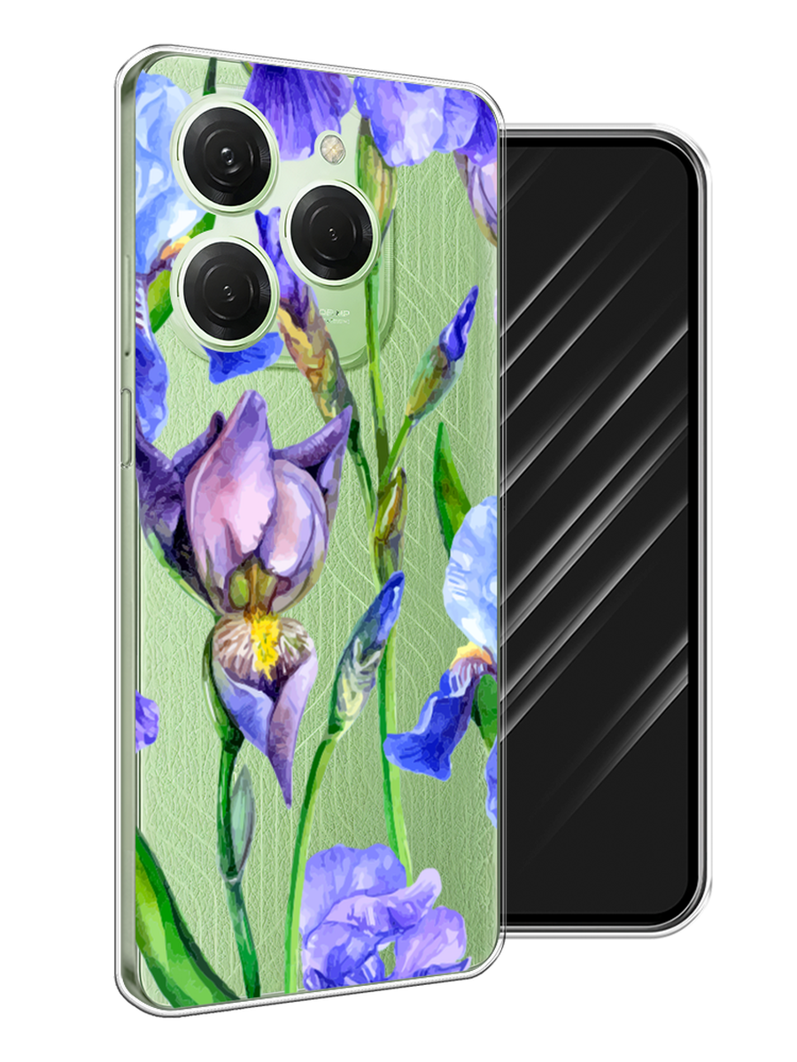 

Чехол Awog на Tecno Spark 20 Pro "Синие ирисы", Фиолетовый;голубой;зеленый, 304850-1