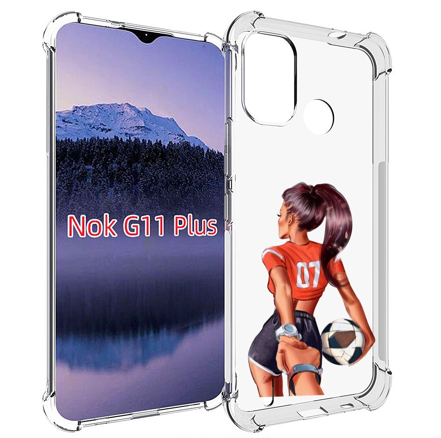 

Чехол MyPads Девушка-футболистка женский для Nokia G11 Plus, Прозрачный, Tocco