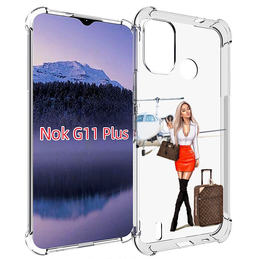 

Чехол MyPads Деловая-девушка женский для Nokia G11 Plus, Прозрачный, Tocco