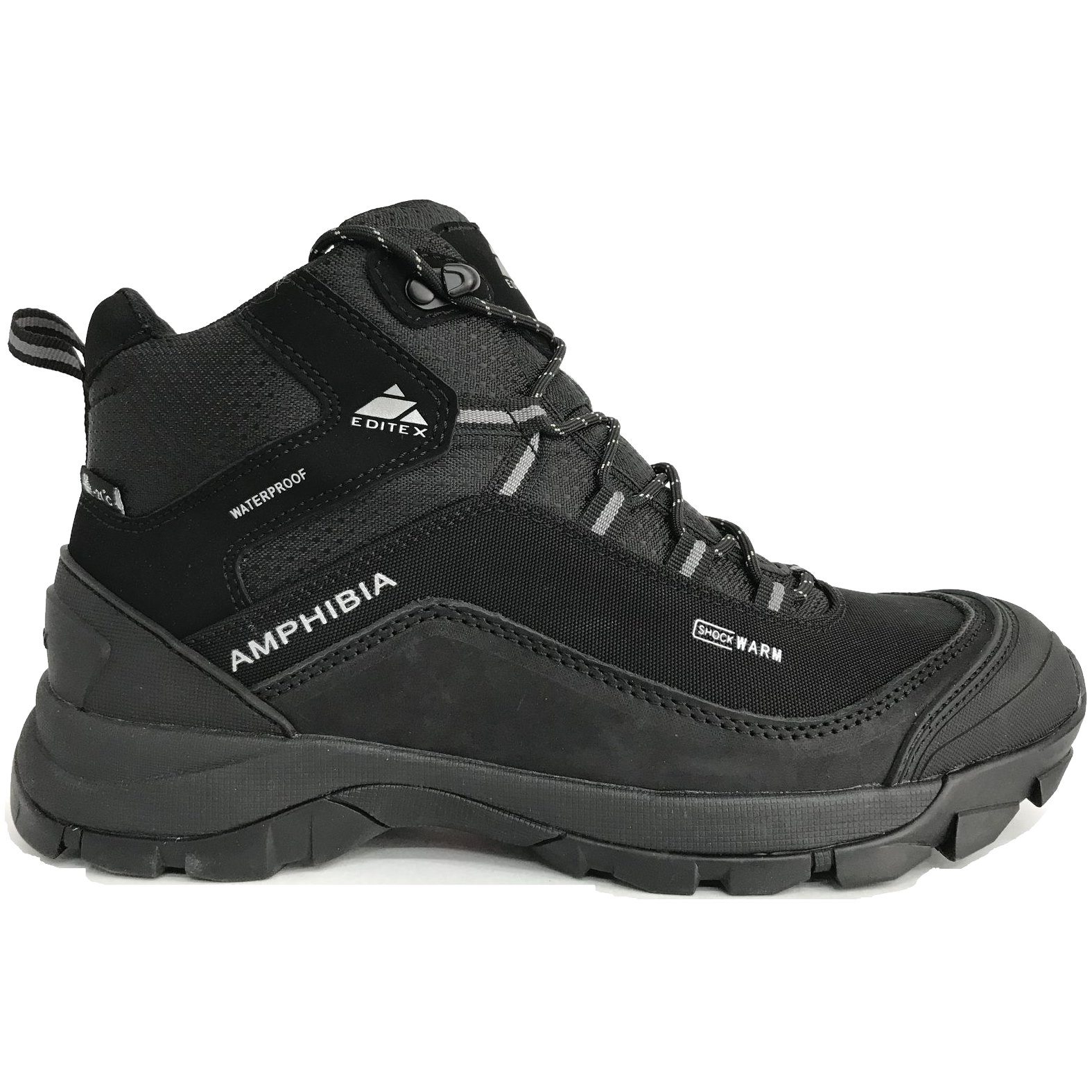

Кроссовки мужские Editex AMPHIBIA MID черные 42 EU, Черный, AMPHIBIA MID