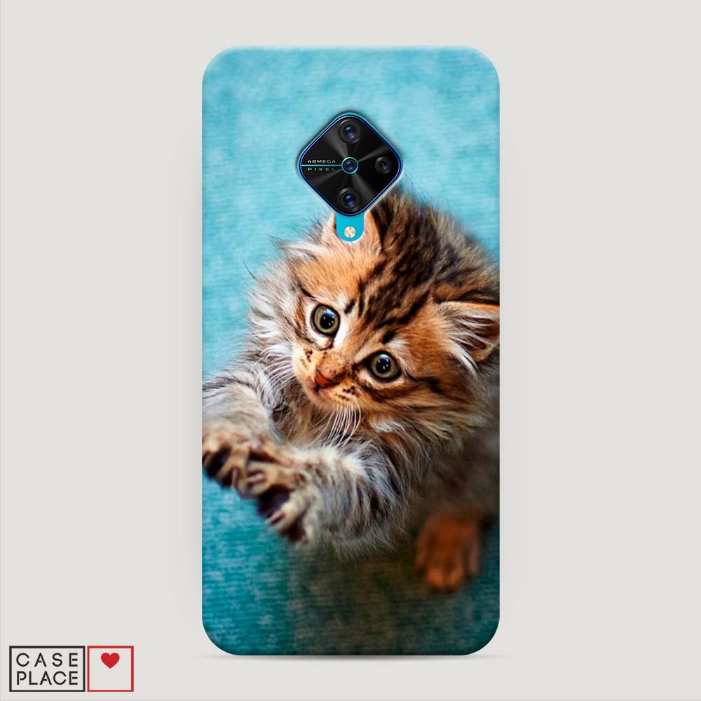 

Пластиковый чехол "Котенок просит есть" на Vivo Y9s, 262420-1