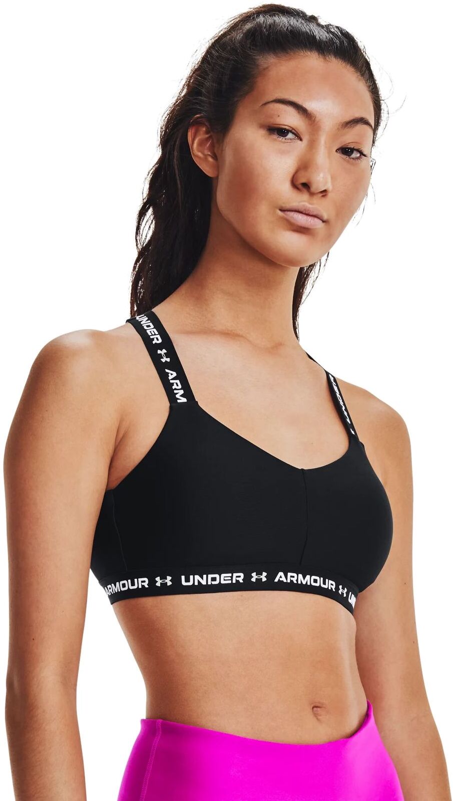 Топ женский Under Armour Crossback Low Bra черный XS