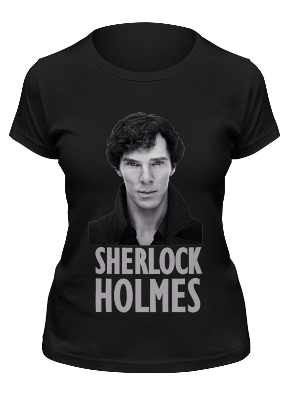 

Футболка женская Printio Sherlock holmes черная M, Черный, Sherlock holmes