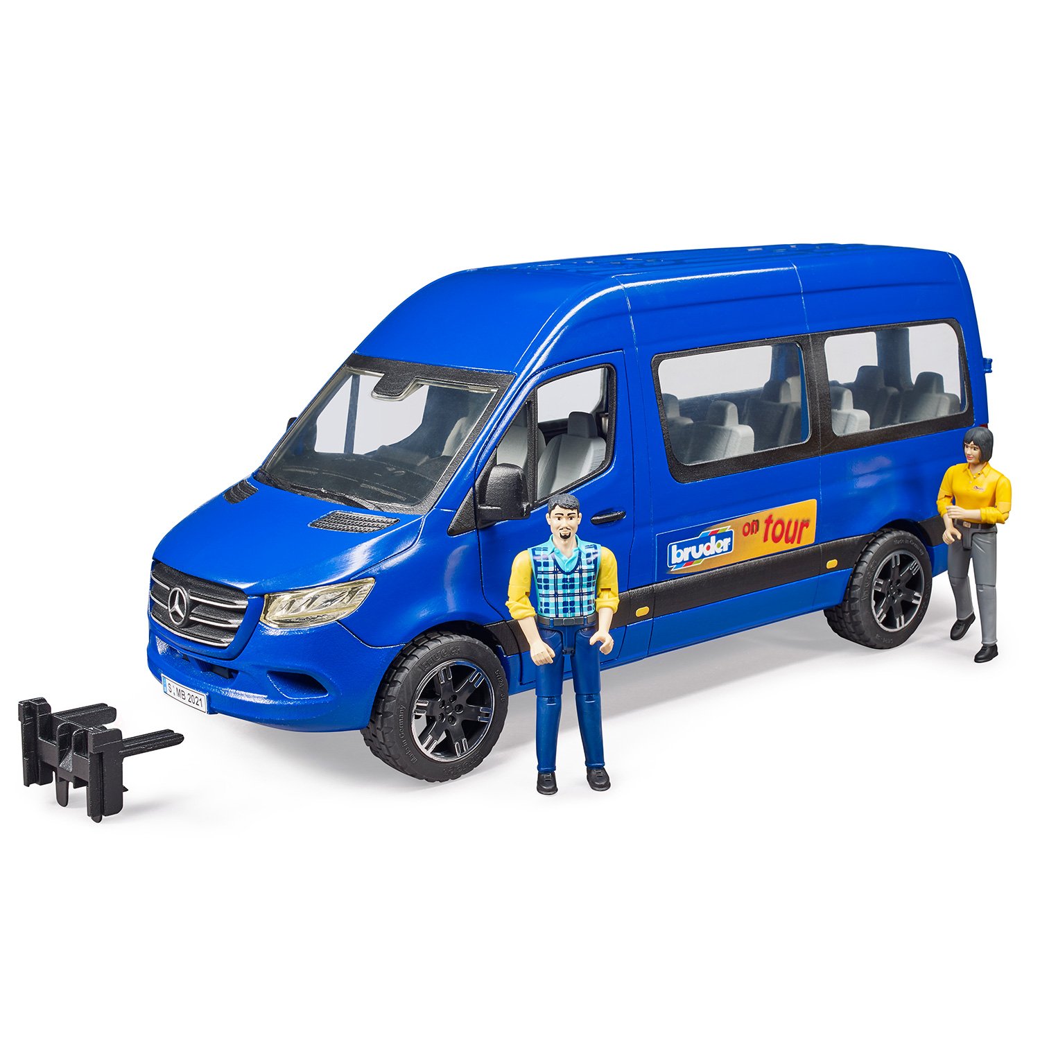 

Bruder Машина Mercedes-Benz Sprinter с 2 фигурками 02-670, Синий, Машина Mercedes-Benz Sprinter с 2 фигурками 02-670