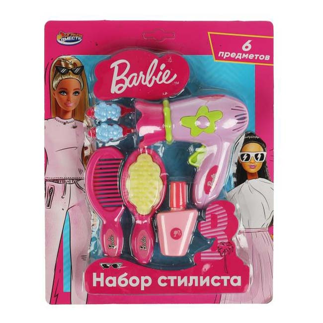 Салон красоты Играем Вместе Барби 6 предметов