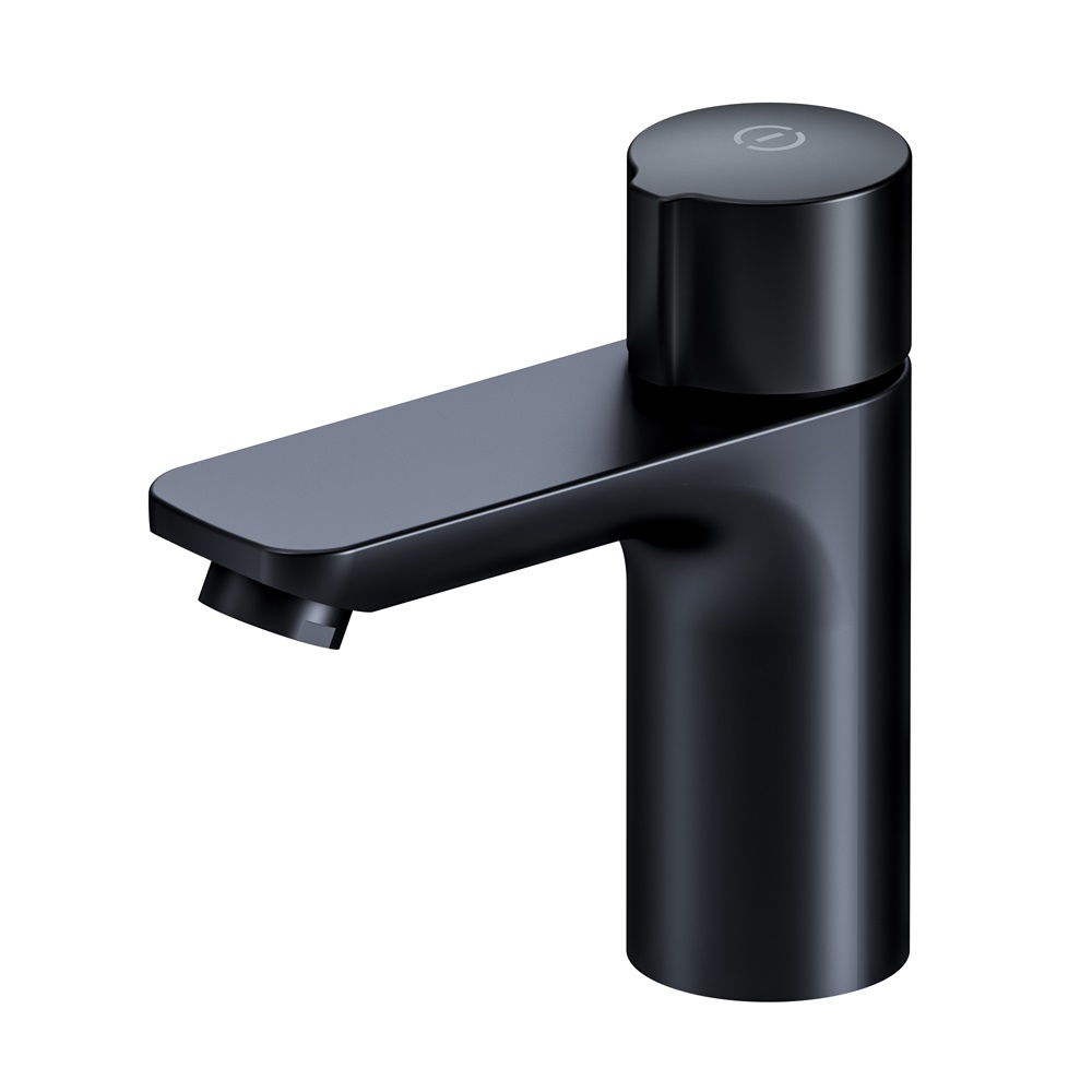 Черный нажимной смеситель для раковины AM.PM X-Joy TouchReel F85A02522