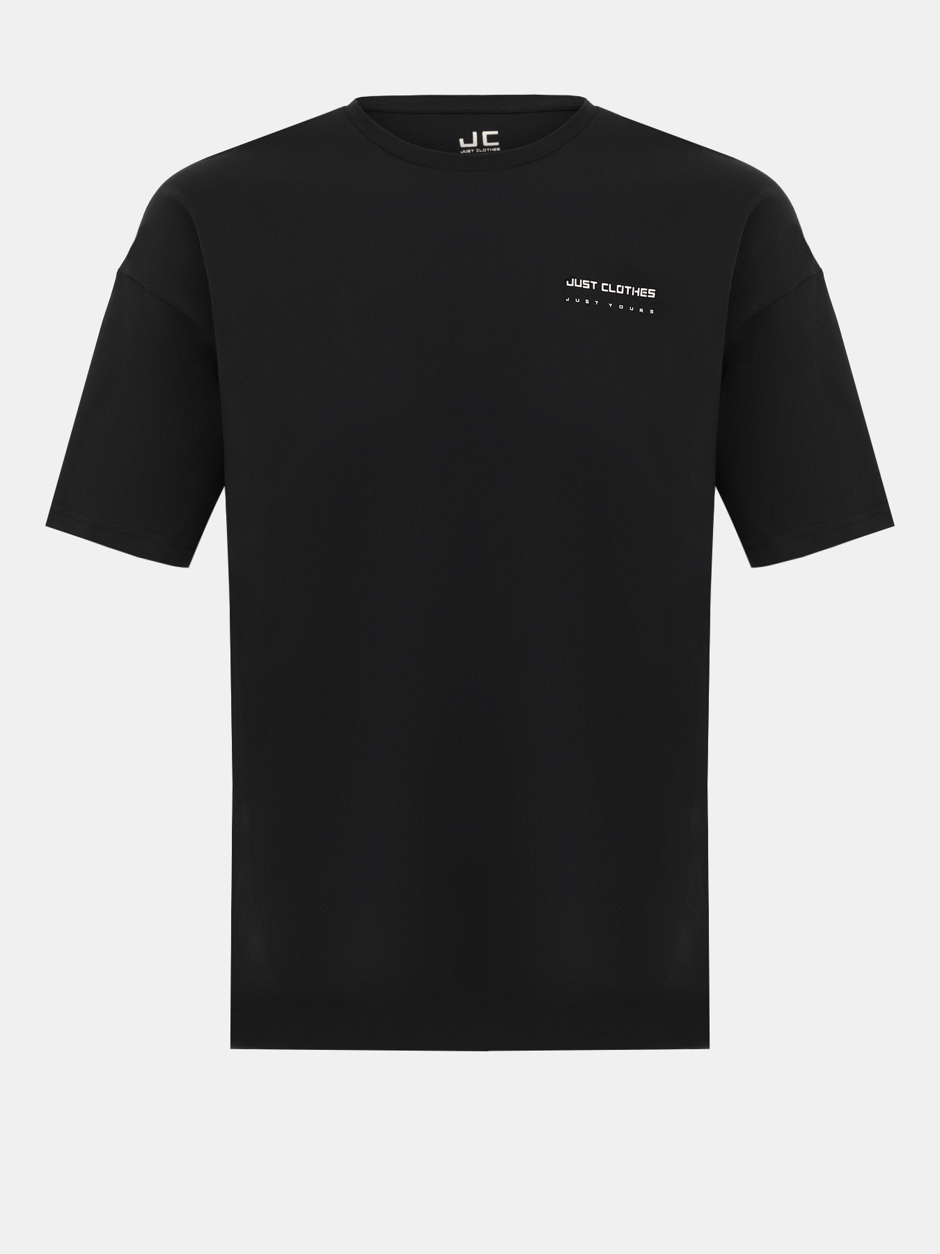 

Футболка мужская Just Clothes 454358 черная 46 RU, Черный, 000000420