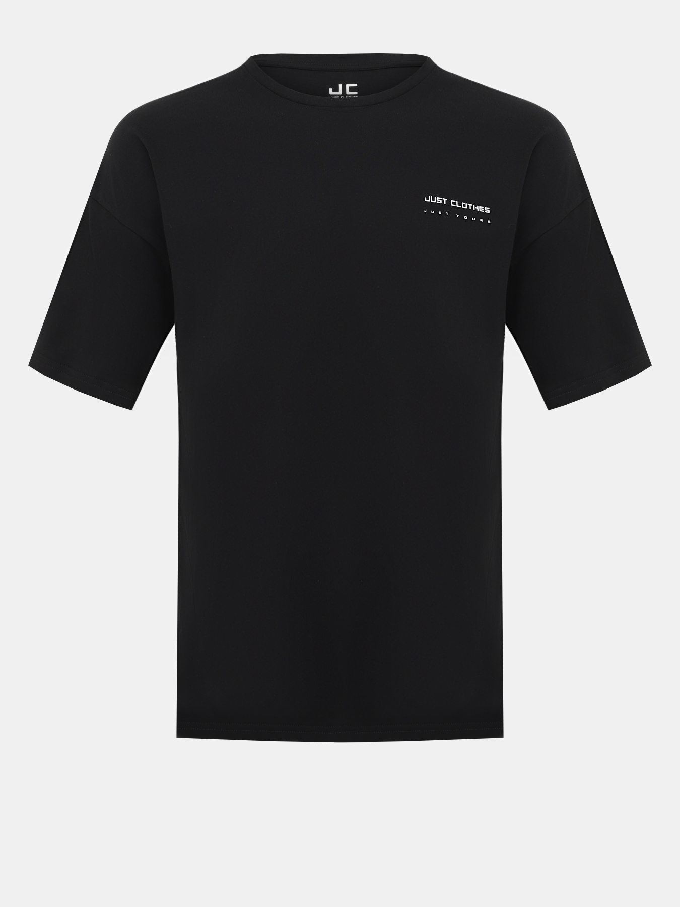 

Футболка мужская Just Clothes 000000420 черная 50 RU, Черный, 454360