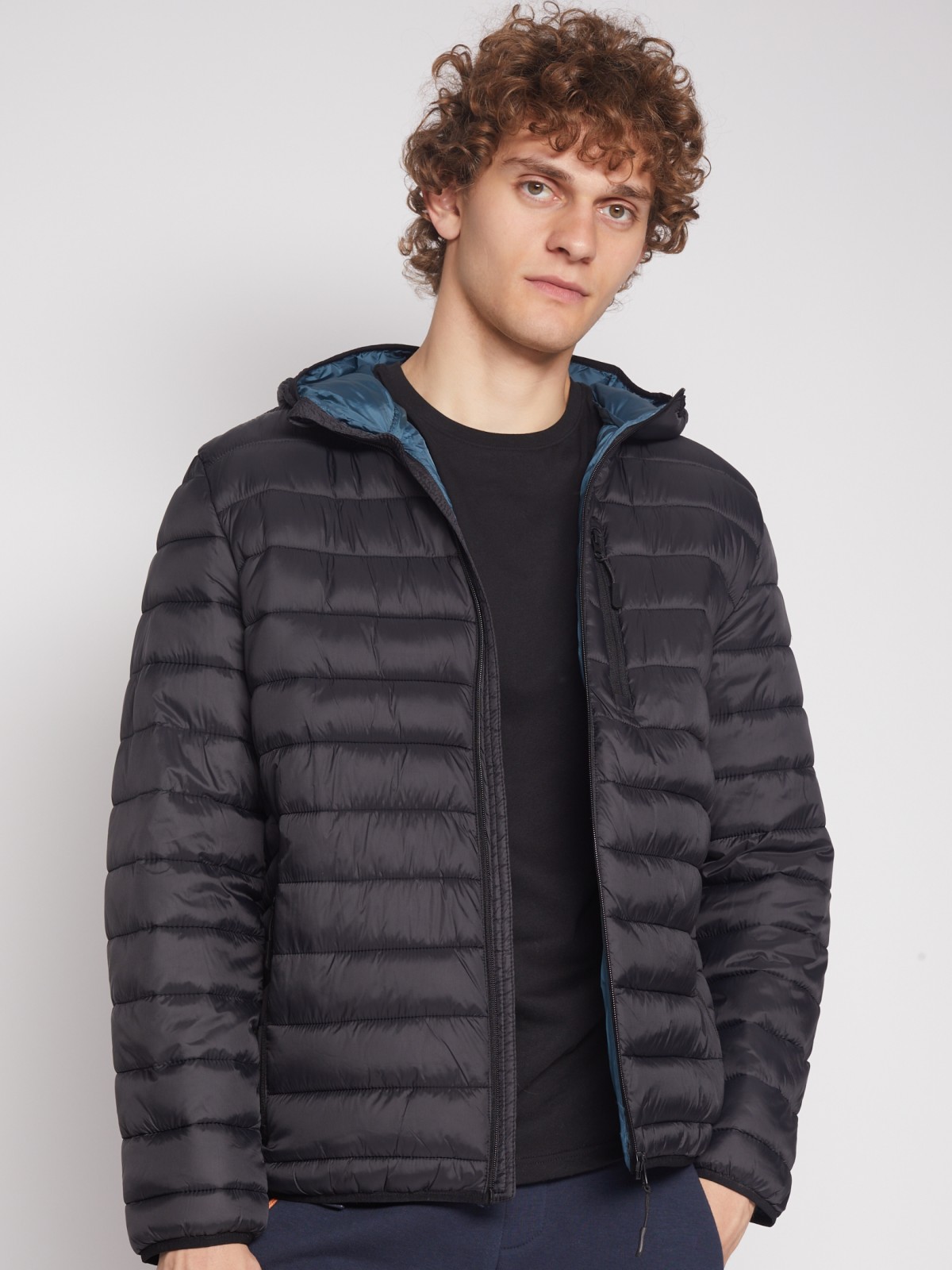 

Куртка мужская Zolla 012335114044 черная 3XL, 012335114044