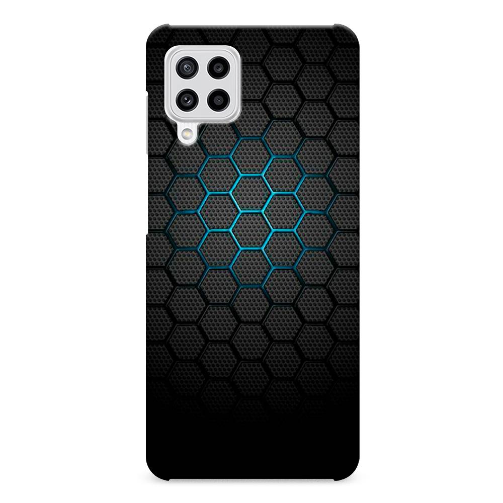 фото Чехол awog "бирюзовые соты" для samsung galaxy m22