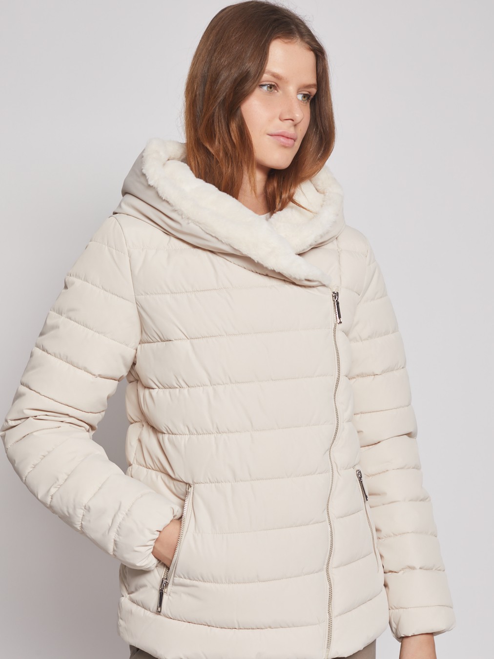

Куртка женская Zolla 022335112224 бежевая 2XL, 022335112224