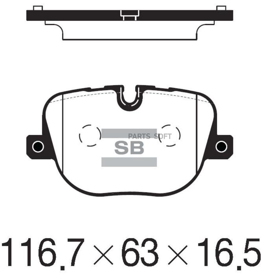 

Колодки задние ПОДХОДЯТ ДЛЯ RANGE ROVER III 09-12, SPORT 09-13 SP2237