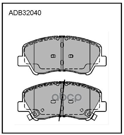 

Колодки дисковые передние \ Hyundai Solaris/Accent,Kia Rio all 11> ADB 32040