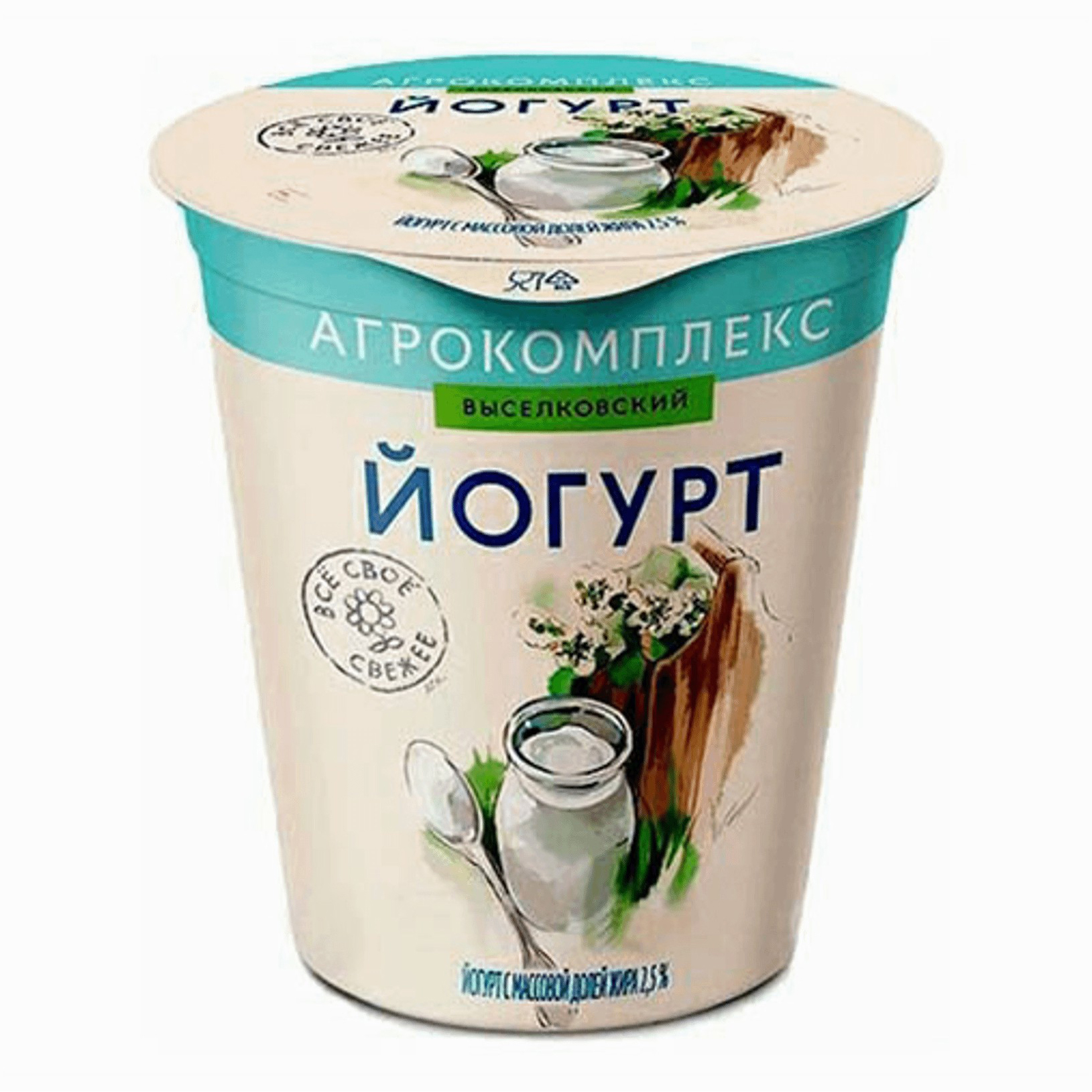 

Йогурт Агрокомплекс натуральный 3,5% 300 г