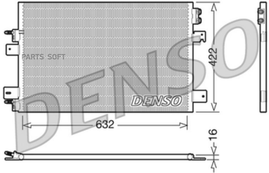 Радиатор кондиционера DENSO DCN06007