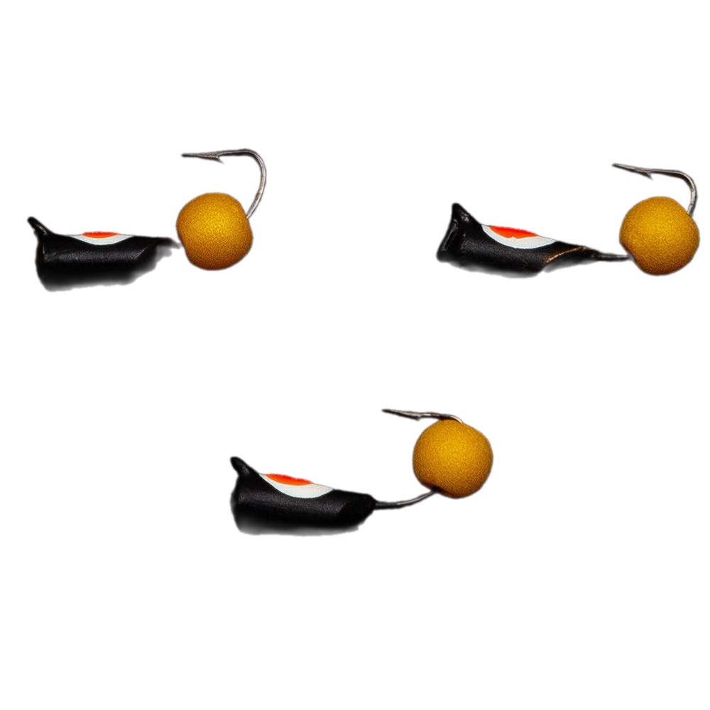 Мормышка Takara СТОЛБИК D2.5 BL 0.55 гр (с глазком, горчичный шарик) 3 шт