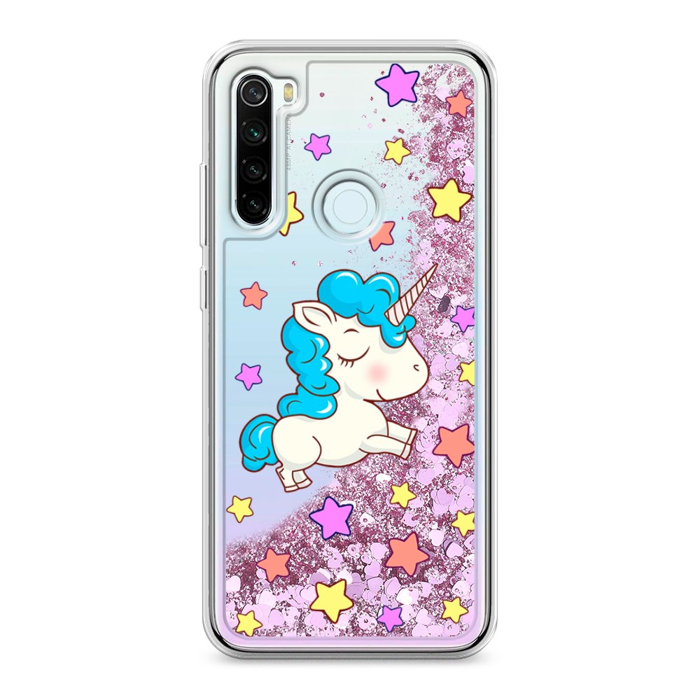 

Жидкий чехол с блестками "Звездный единорог" на Xiaomi Redmi Note 8T