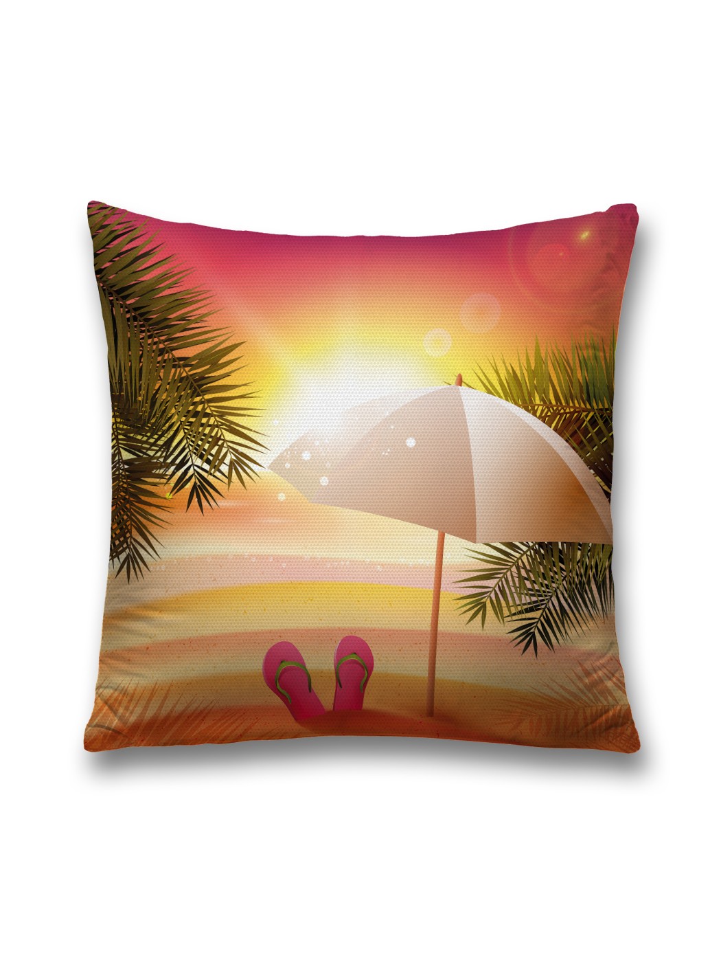 

Наволочка JoyArty декоративная "Цветистый закат" на молнии, 45x45 см, Голубой