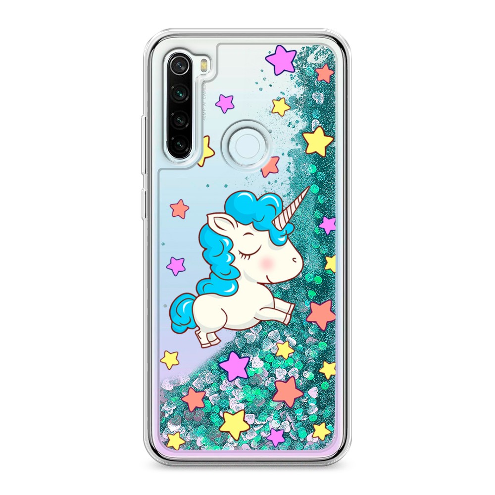 

Жидкий чехол с блестками "Звездный единорог" на Xiaomi Redmi Note 8T