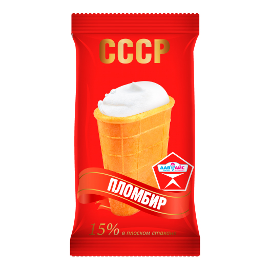 

Мороженое пломбир Давайс СССР ванильное в плоском вафельном стаканчике 90 г