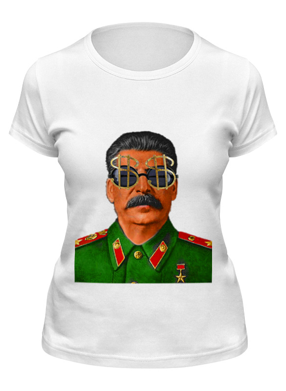 

Футболка женская Printio Сталин белая L, Белый, Сталин