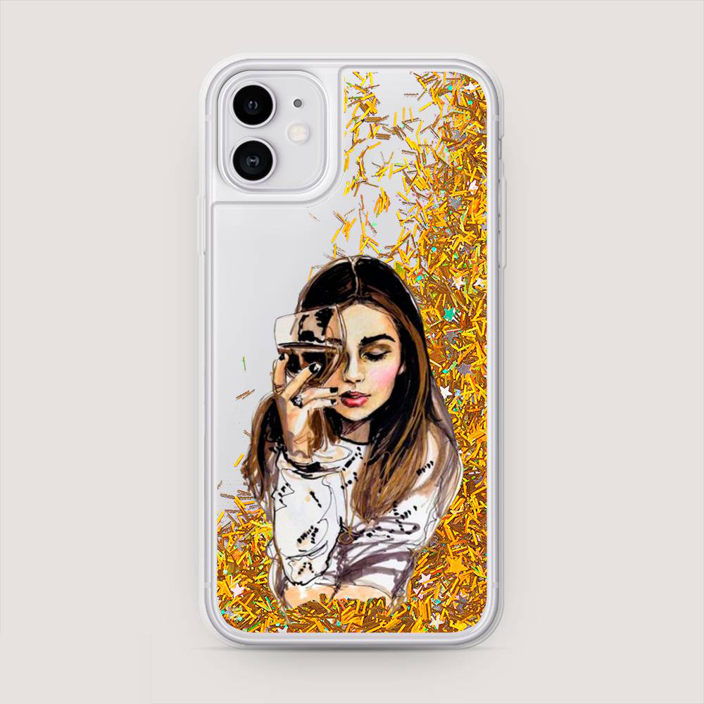 

Чехол Awog для Apple iPhone 11 "Девушка с бокалом", 12190-1
